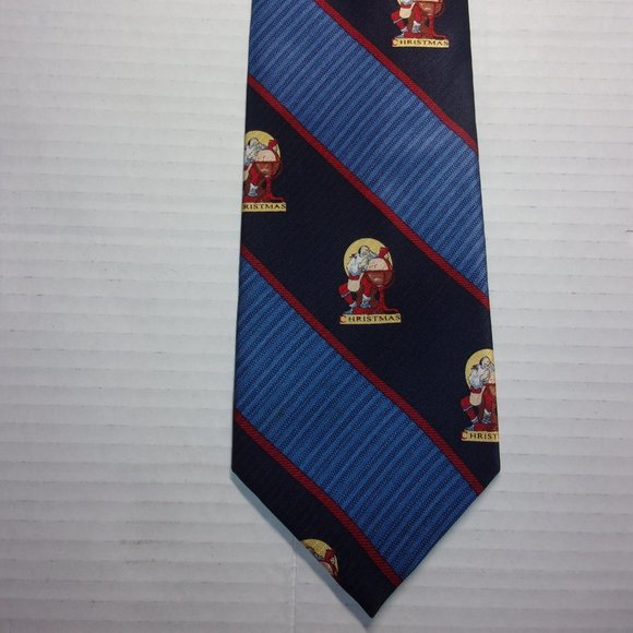 The Saturday Evening Post 100% Silk Christmas Necktie - Picture 1 of 3